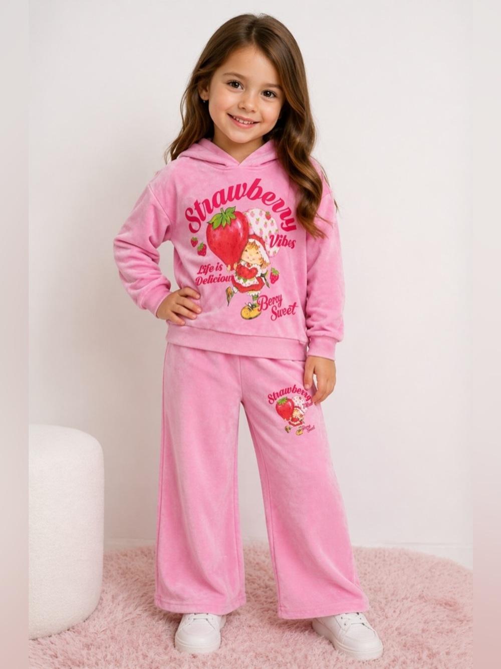 Strawberry Shortcake Pink Hoodie Set 4T Girls Outfit NWT Cute Cozy